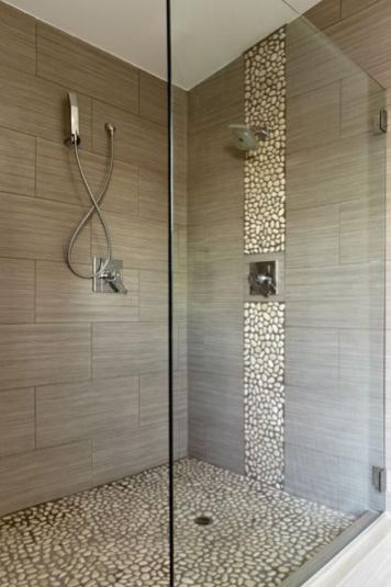 Pebble tile online shower floor